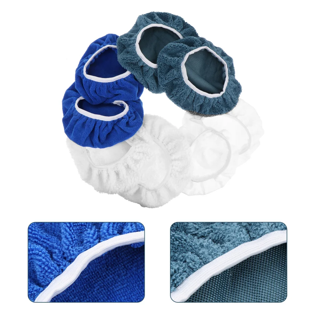 

1 Set of 8 Pcs Microfiber Car Waxing Pads Practical Cleaning Polishing Pads