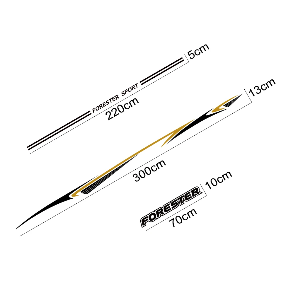 

Auto Side Stripes Skirt Decals Car Door Side Decor Stickers for Subaru Forester XV Outback Vinyl Wraps Body Stickers Accessories