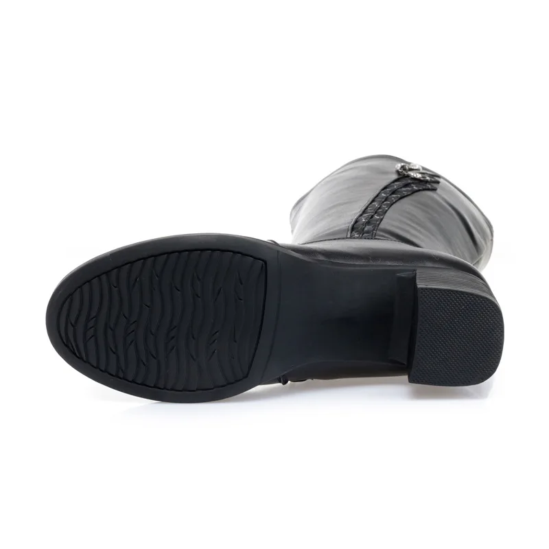 Fujin/женские зимние ботинки из натуральной кожи на меху Теплая обувь толстой