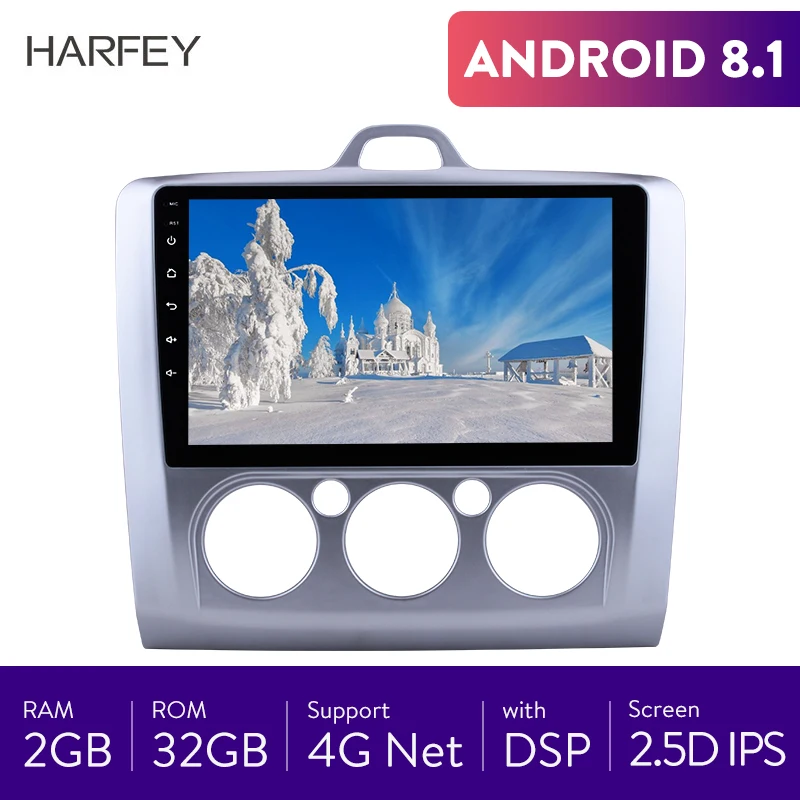 Автомобильный мультимедийный плеер Android 8 1 9 &quotаудио для Ford Focus 2 2004 2011