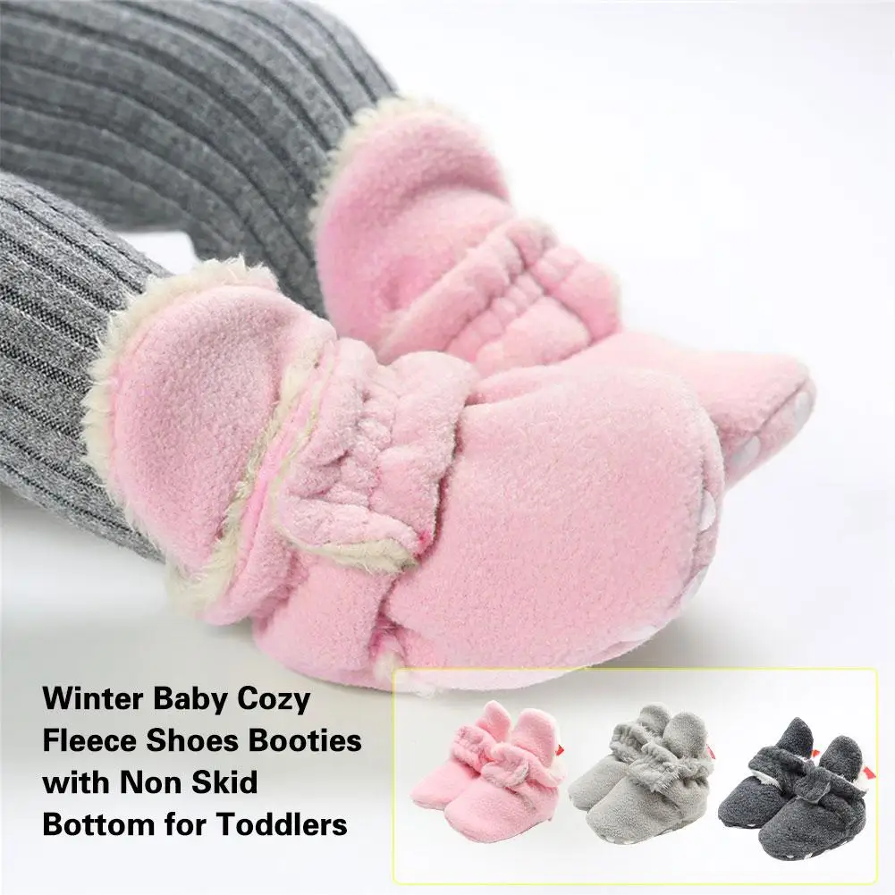 

Unisex Baby Newborn Cozie Faux Fleece Bootie Winter Warm Infant Toddler Crib Shoes Classic Floor Boys Girls