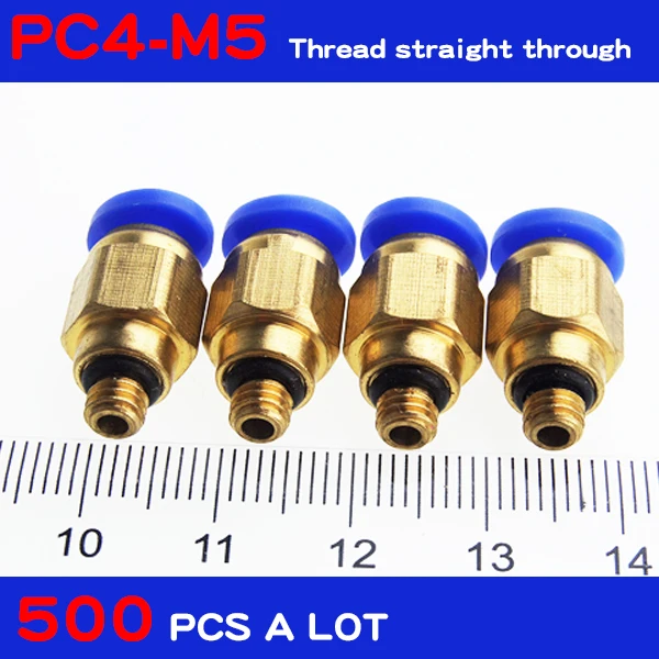 Бесплатная доставка 500 шт. в партии пневматические разъемы 4 мм M5 прямые
