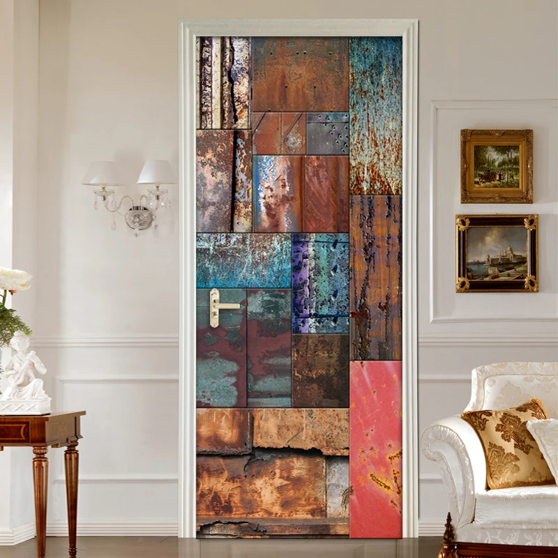 3D обновленная наклейка самоклеящаяся металлическая пластина с винтажным