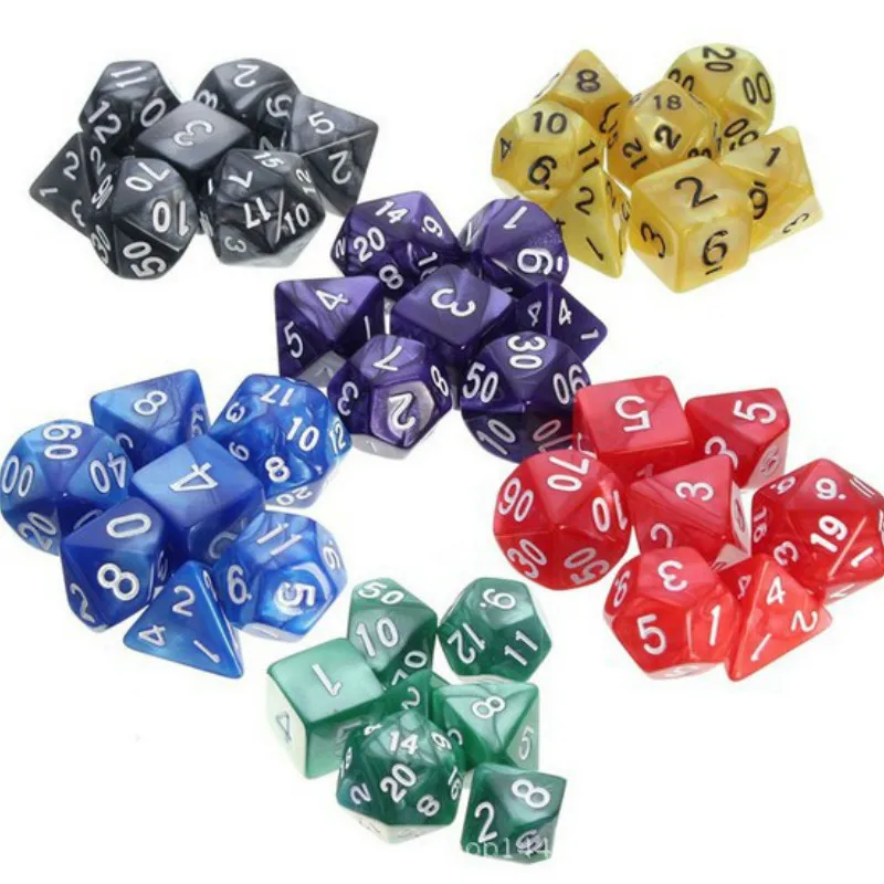 

7Pcs/Set Polyhedral Games D4-D20 Multi Sides Dice Pop For Board Game