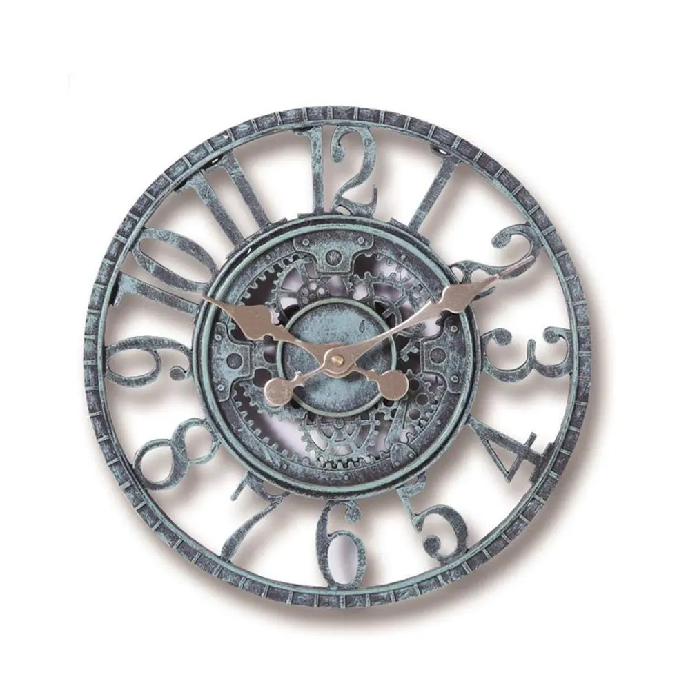 

Industrial Gear Wall Clock Decorative Retro Hanging Clock Garden Clock for Kitchen School Cafe Office Room Wall Art Decoration