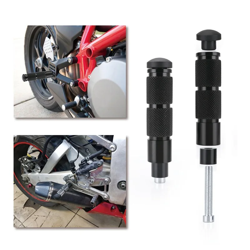 1 пара ЧПУ алюминиевый алюминиевого сплава круглый PedalsRearset подножки подставка