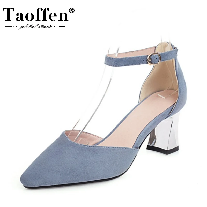 Женские босоножки с острым носком TAOFFEN повседневные однотонные мягкие уличные