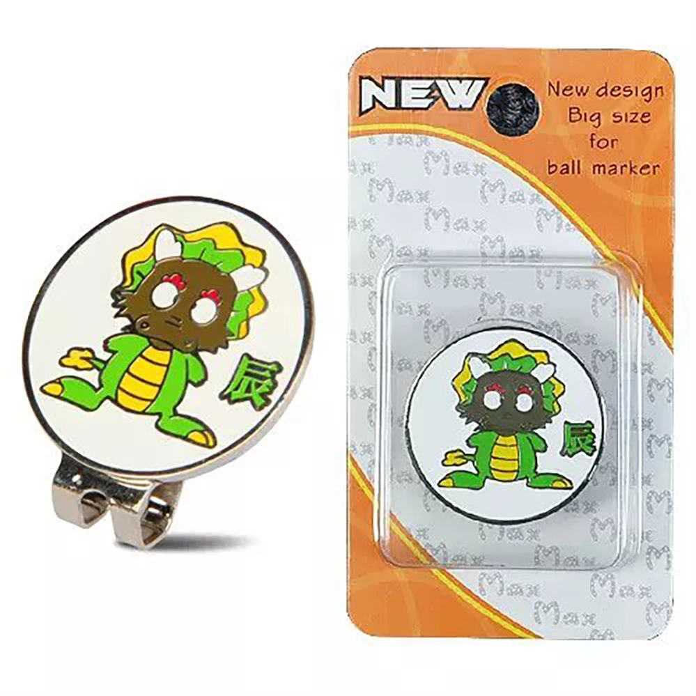 

1pcs Golf Ball Marker Golf Cap Clip With Magnetic Hat Clips Golf Training Accessories Multi Colors Animal Cup And Flag