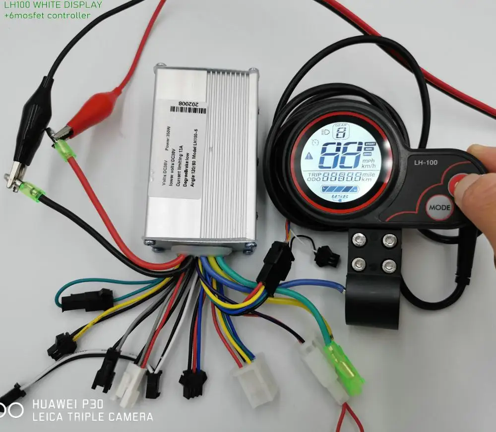 Спидометр/одометр/индикатор заряда батареи LH100 + контроллер BLDC 24v36v48v250w350w для