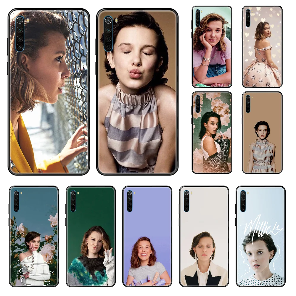 Millie Бобби Коричневый чехол для телефона Xiaomi Redmi Note S2 4 5 6 7 8 A S X Plus Pro черный 3D корпус
