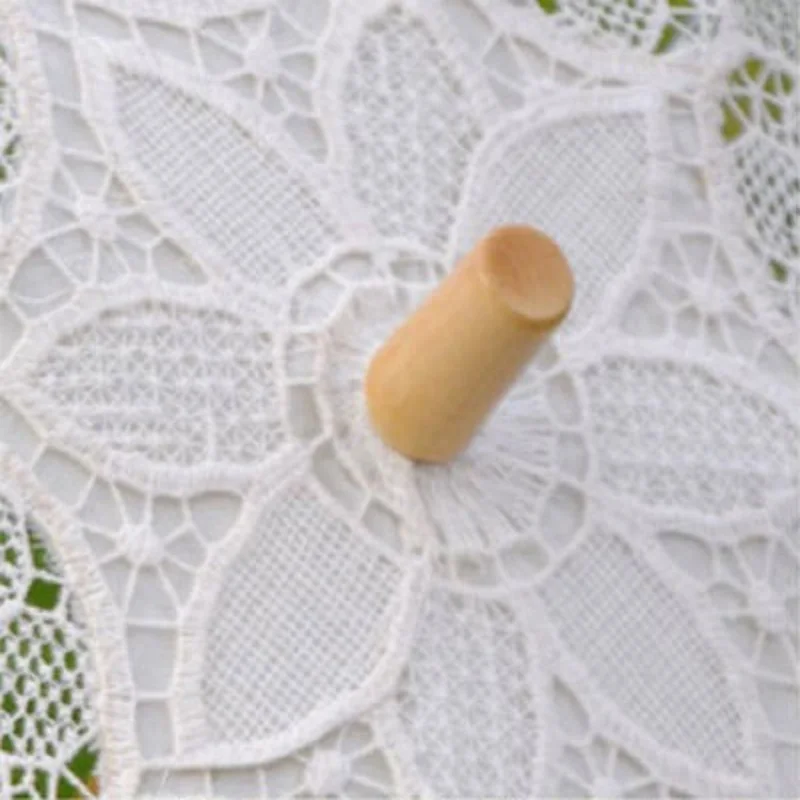 Романтический Кружевной Зонт свадебный декоративный зонт с деревянной ручкой