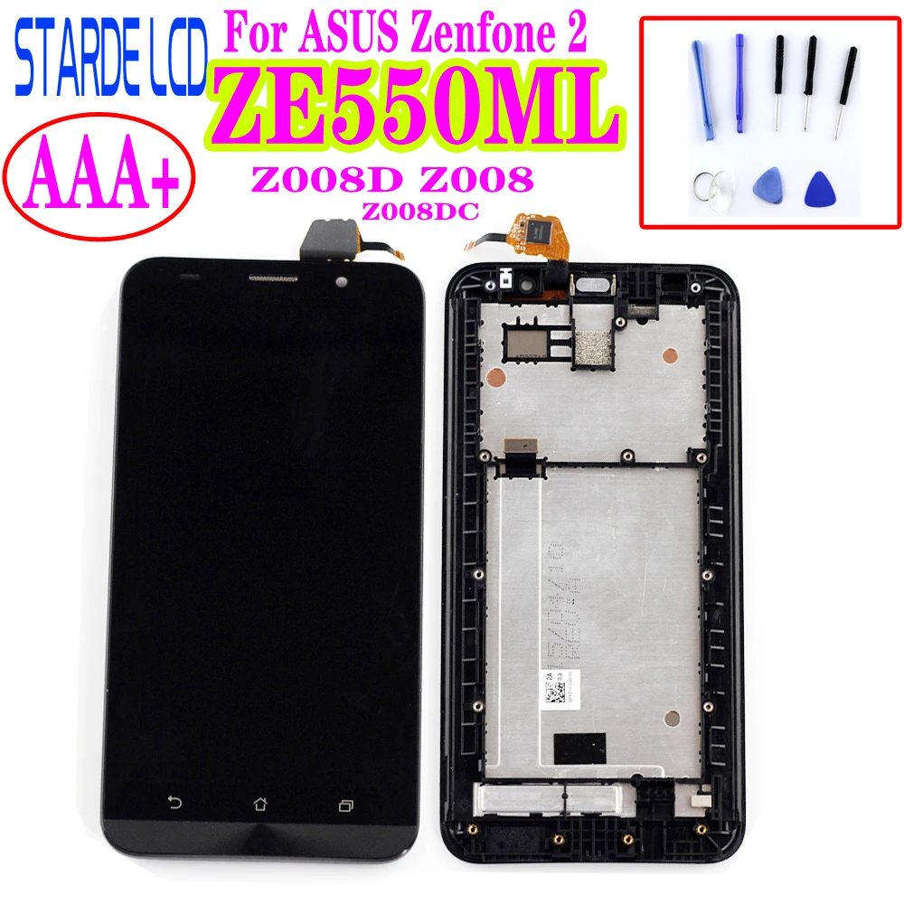 ЖК-дисплей STARDE для Asus Zenfone 2 ZE550ML Z008 Z008D Z008DB Z008DC Z00BD ЖК-дисплей сенсорный экран дигитайзер в сборе с рамкой
