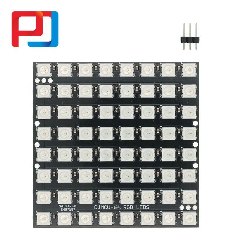 8 16 64 канала WS2812 WS2812B PULAR WS 2811 5050 RGB модуль панели лампы 5 в бит 8x8 Радужный
