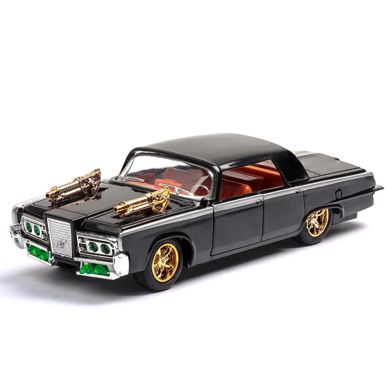 

1:43 The Green Hornet Movie Simulation Original Car Model Alloy Sound Light Pull Back Muscle Model Car Toy For Gift Collection