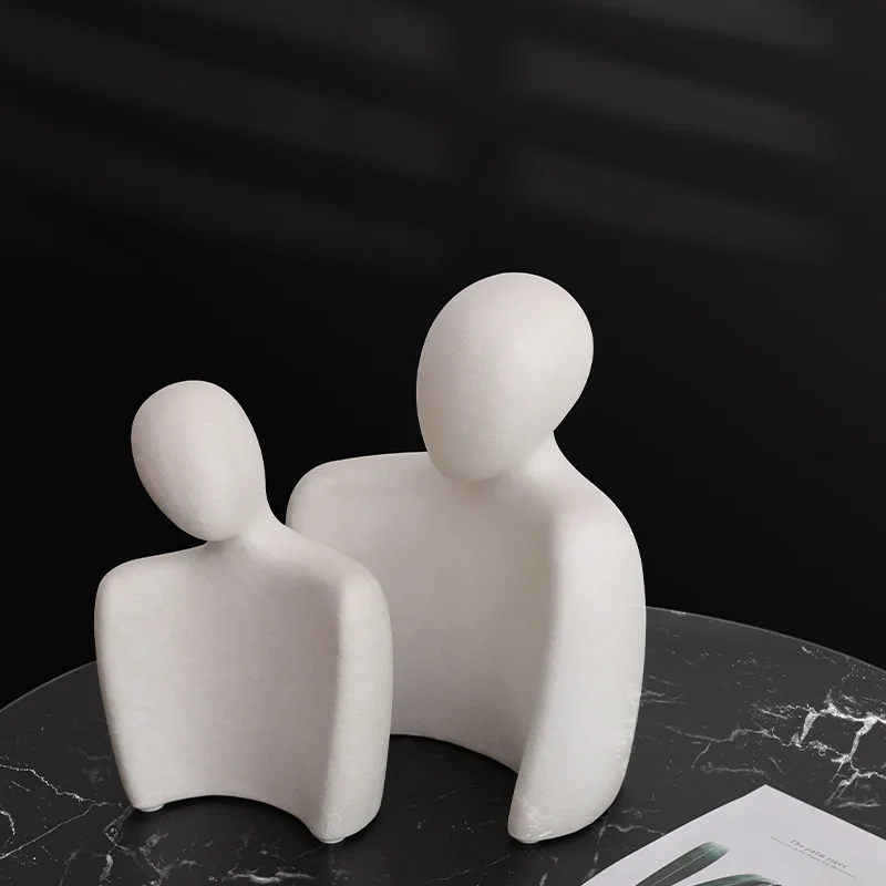 

Modern Art Abstract Couple Figurines Ceramic Home Decoration Xmas Wedding Gift LI