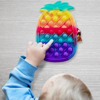 pressure relief squeeze bubble pouch kid coin money storage bag sensory toy autism special stress reliever