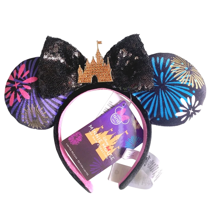 

Disney New Mikey Mouse Ear Hairband Castle Hair Bow Fairworks Big EARS COSTUME Cosplay Plush Adult/Kids Party Gift