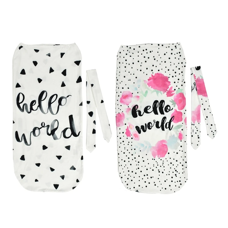 

2Pcs/Set Newborn Swaddle Blanket Baby Sleeping Bag Muslin Wrap Headband Photo props