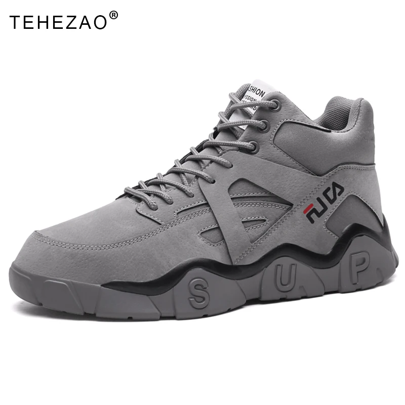 

TEHEZAO Men's Winter High-Top Basketball Shoes, Non-Slip Wear-Resistant Sports Shoes, Comfortable Outdoor Casual Shoes for Men