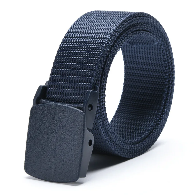 

Men's Outdoor Sports Military Tactical Nylon Adjustable Belt Canvas Waist Belt With Metal Plastic Buckle Male Casual Fabric Belt