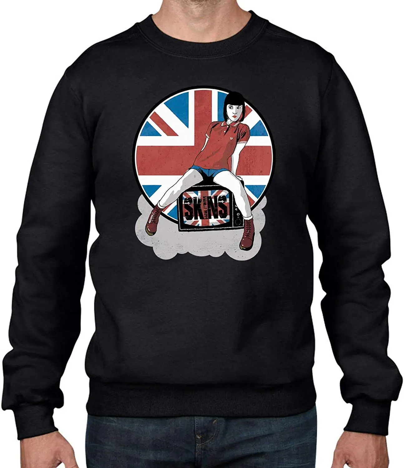 Skinhead Girl Union Jack Мужская Толстовка Джемпер для мужчин и женщин толстовка|Мужские