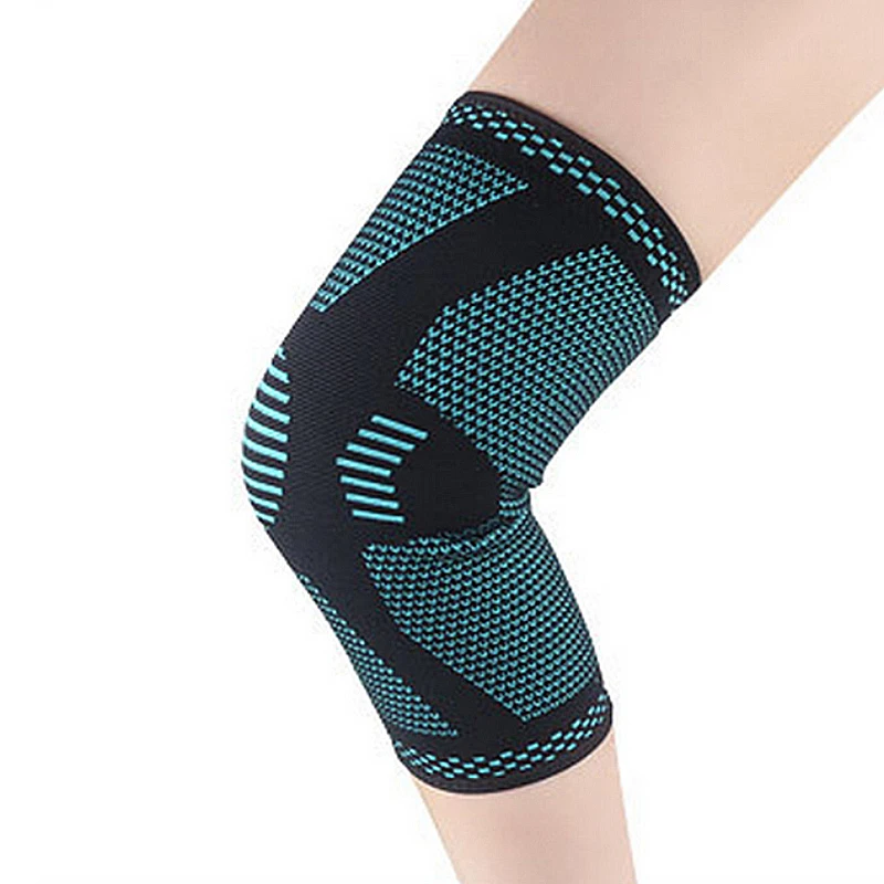 Newest Knitting Men And Women Sports Silicone Knee Pads Running Basketball Climbing Gear Riding Spring Knitted Knee Pads 1pcs