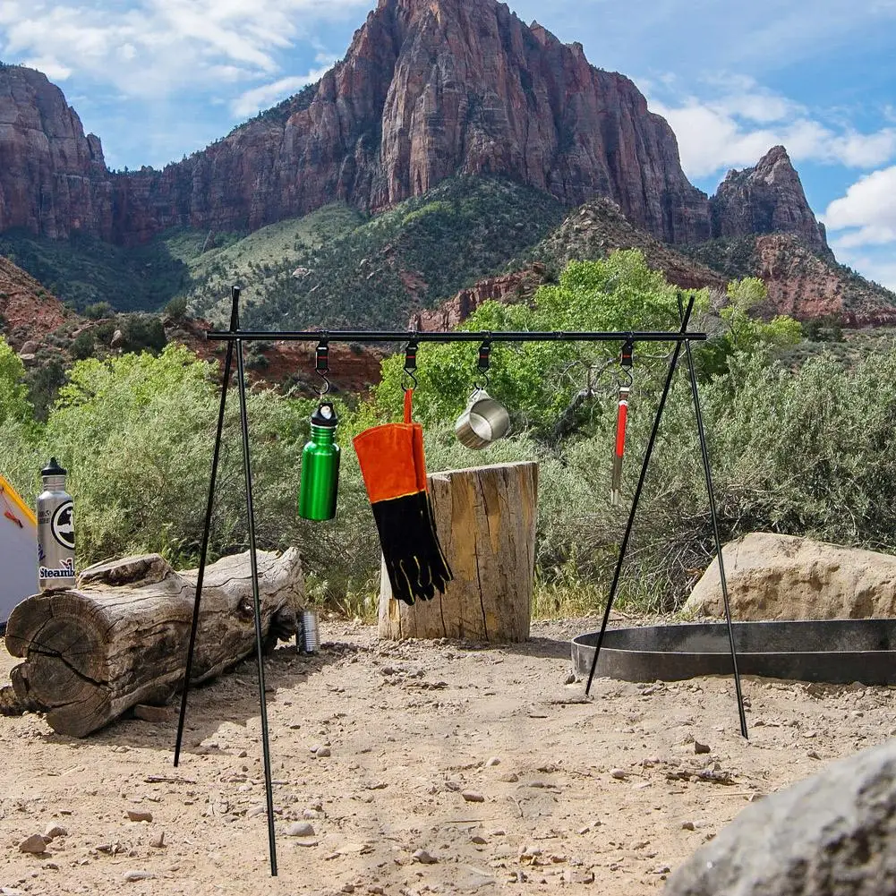 

650/850g Aluminum Alloy Triangle Camping Hanging Rack Detachable Shelf Hanger Outdoor Triangle Rack Camping Accessories