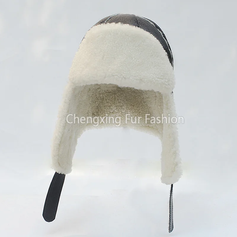 CX-C-265H Европейский шапки-ушанки дизайн унисекс Кепки натуральная Стрижки Овчины