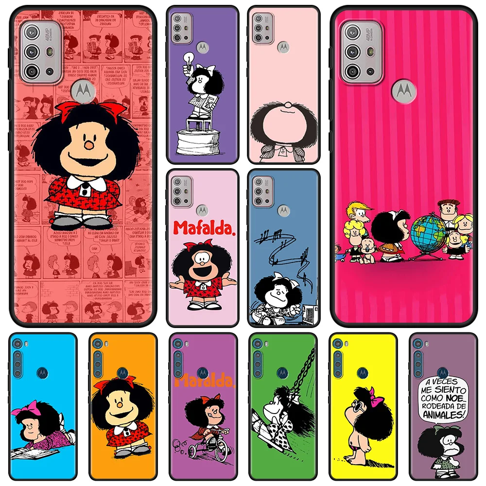 

Mafalda Para for MOTO G9 plus E6s One Fusion Hyper Edge Case For Moto G Stylus G8 Power Plus G10 G30