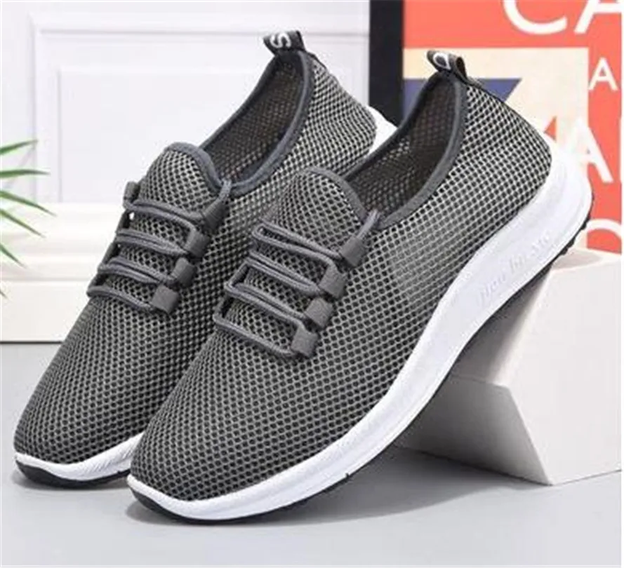 

Men Running Shoes Mesh Sport Lace-up Lightweight Comfortable Breathable Men Sneakers