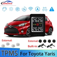 xinscnuo car tpms for toyota yaris tire pressure and temperature monitoring system with 4 sensors