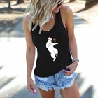 2021 Лидер продаж Белый Кот печати для женщин майка без рукавов летняя майка Femme Топ Женская спортивная забавная жилетка Повседневная аниме одежда