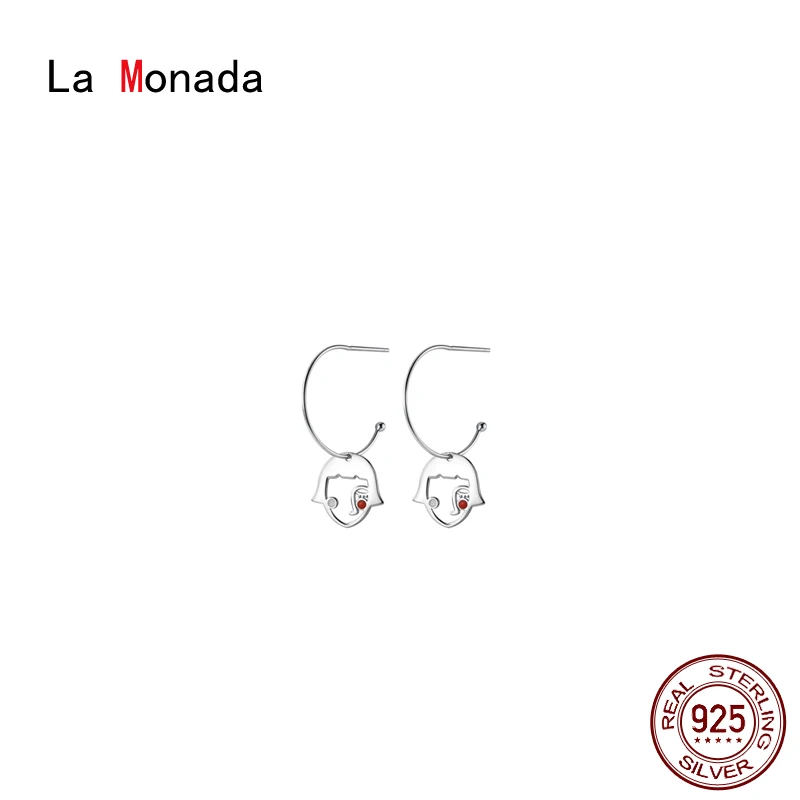 Женские серебряные серьги гвоздики La Monada ювелирные изделия из серебра 925 пробы
