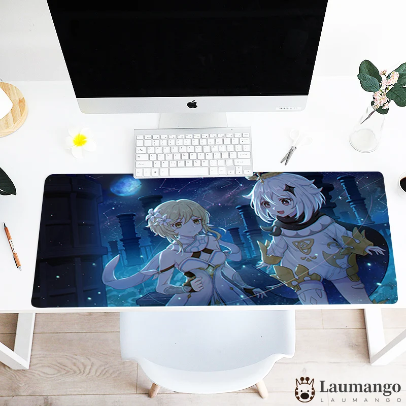 

Mouse pad gamer Genshin impact Design Large Gaming Mousepad Anime Cartoon Mouse mat Hot Sale Popular