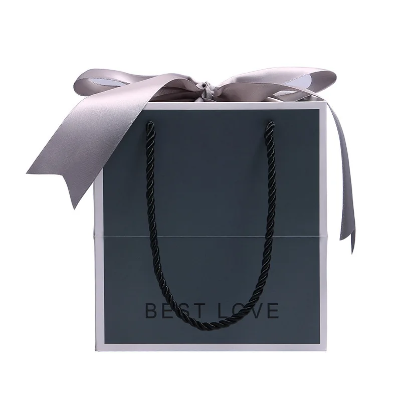 Прозрачная подарочная Коробка в форме шара бант лента помада для духов конфет