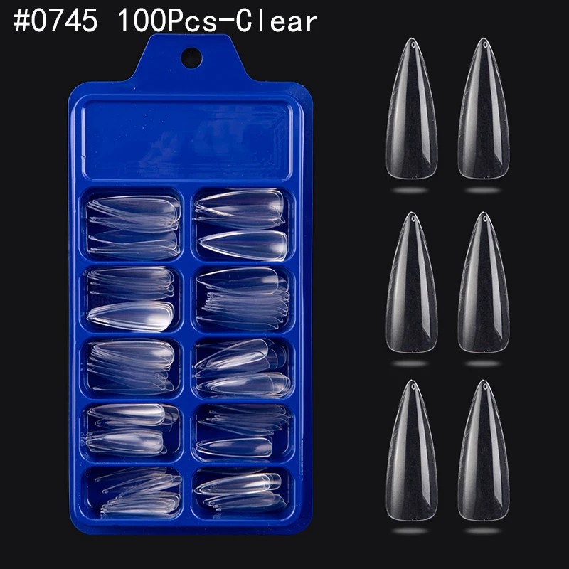 100 шт. поддельные накладные ногти искусственные для наращивания ногтей наклейки