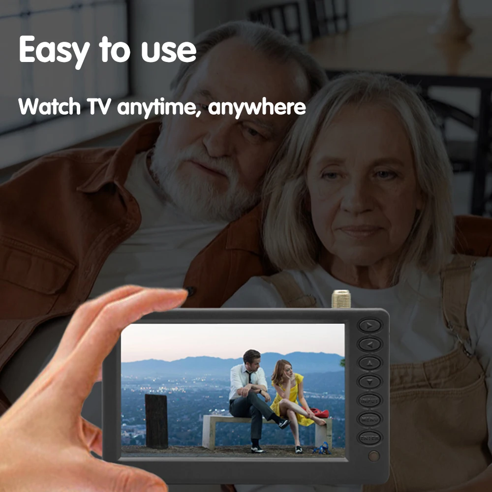 5-дюймовый портативный ЖК-монитор DVB TV аккумуляторная батарея беспроводная связь