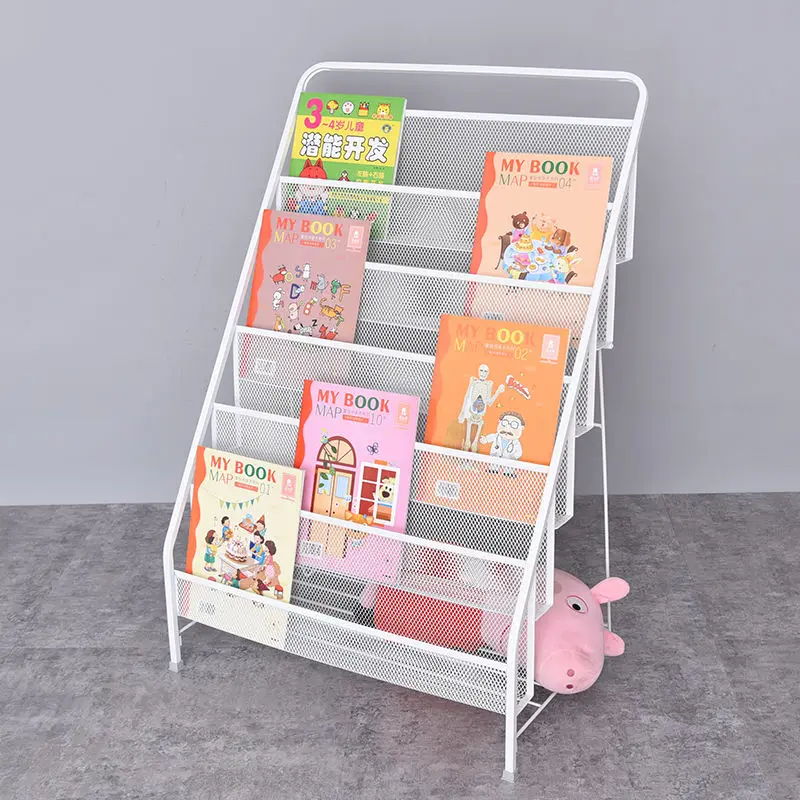 

Nordic Magazine Storage Rack Simple Iron Art Children's Picture Book Rack Floor-standing Book Shelf Multi-layer Storage Shelves