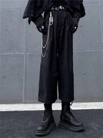 mens wide leg pants spring and autumn new japanese hong kong style classic simple dark casual loose oversized pants