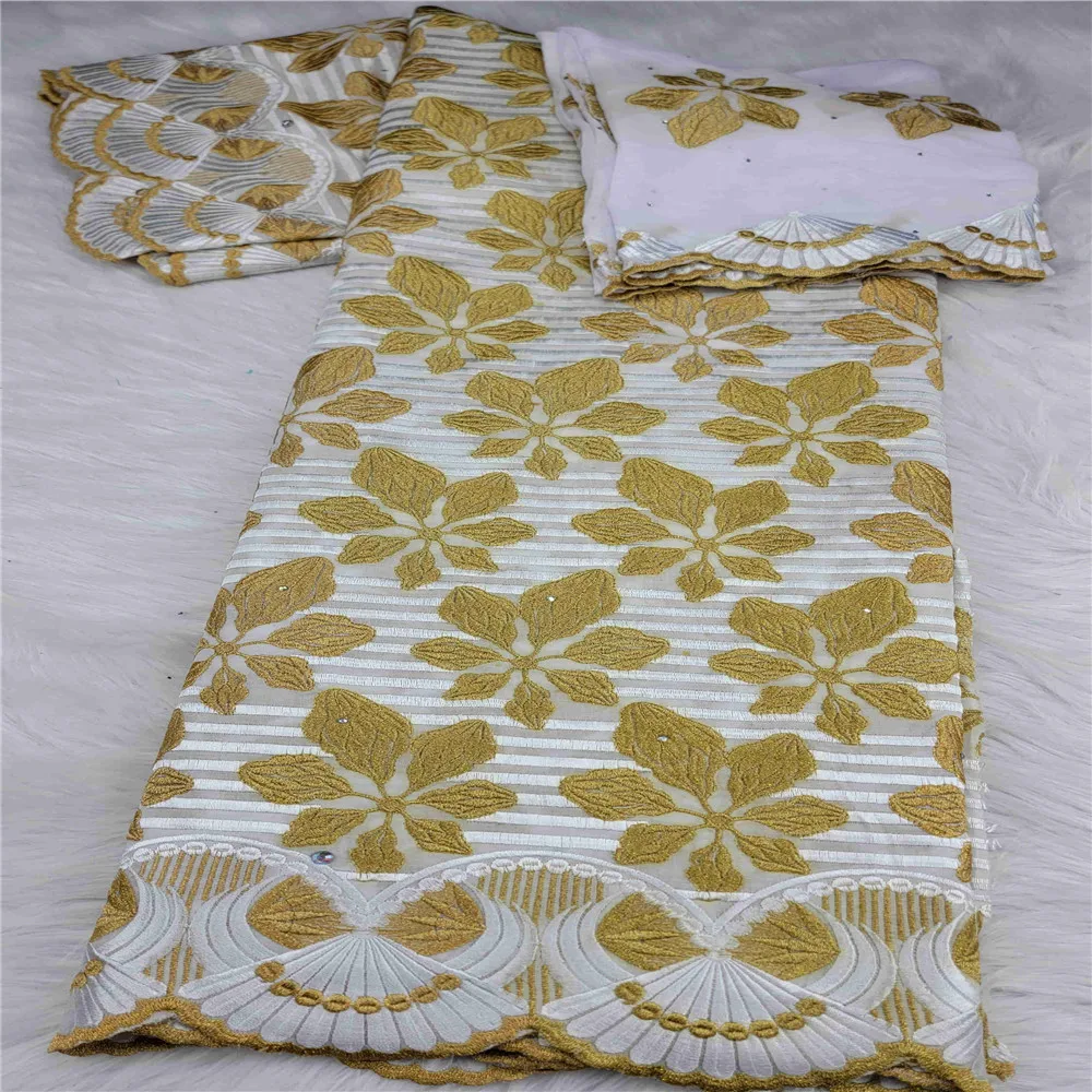 

Latest african bazin riche with stones 2021 cotton brode bazin brode high quality net lace for women HLC367 (1)