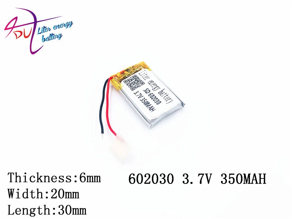 Литиевая батарея 10pcs3.7V 062030 602030 350 мАч литровая энергия MP5 игрушечная звуковая