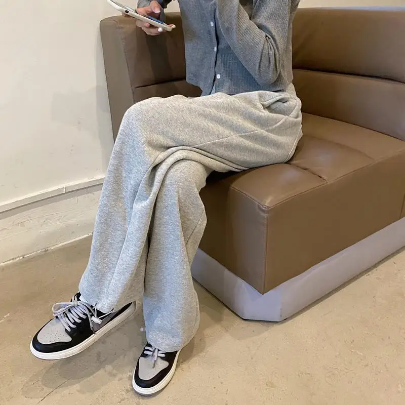 

Women Harem Pants Korean Style Harajuku BF Baggy Casual Students All-match Basic New Elastic High WaistTrousers Slim Solid Chic