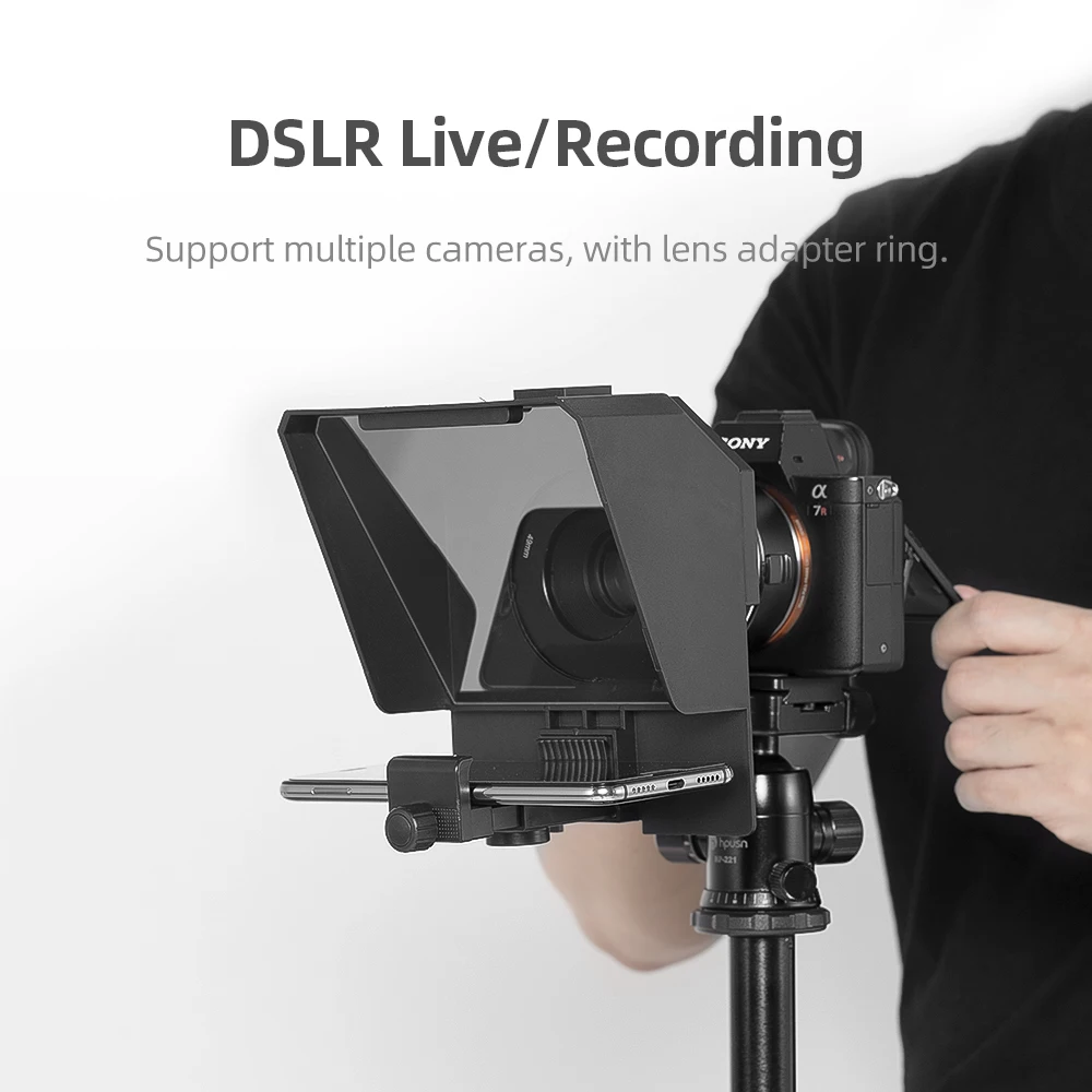 Phone and DSLR Recording Mini Teleprompter Portable Inscriber Mobile Artifact Video With Remote Control for Live | Электроника