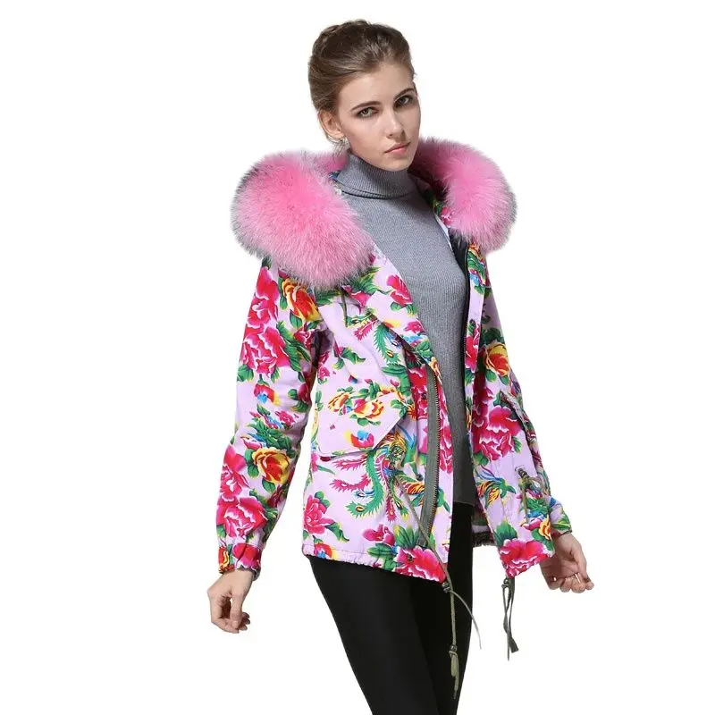 2017 розовый настоящий Енот огромные толстовки тренчкот для мам Одежда в китайском