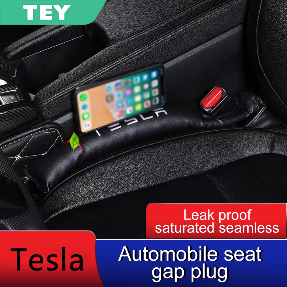 

Car Seat Gap Plug For Tesla Model3 Y X PU Leather Leak-proof Car Seat Gap Filler Stop Dropping between Seats Car Decoration