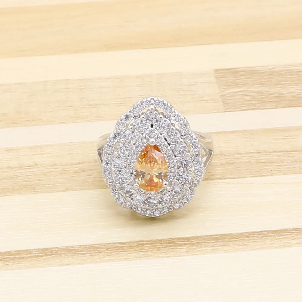 XUTAAYI безделушка из стерлингового серебра с каплями воды коричневый Циркон