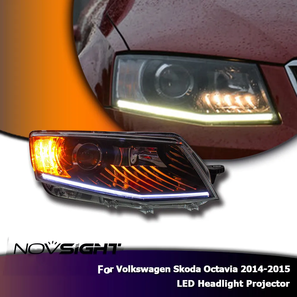 NOVSIGHT 2 шт. 35 Вт проектор фары DRL 3400LM светодиодные лампы 12 В H7 6000 К Ксеноновые