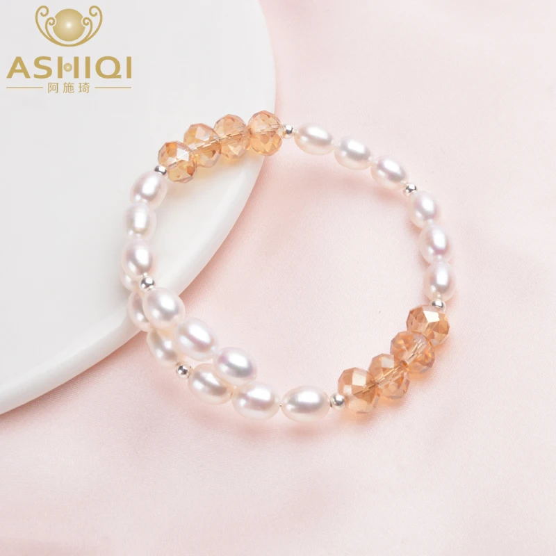 Женский браслет из натурального жемчуга 6-7 мм | Украшения и аксессуары