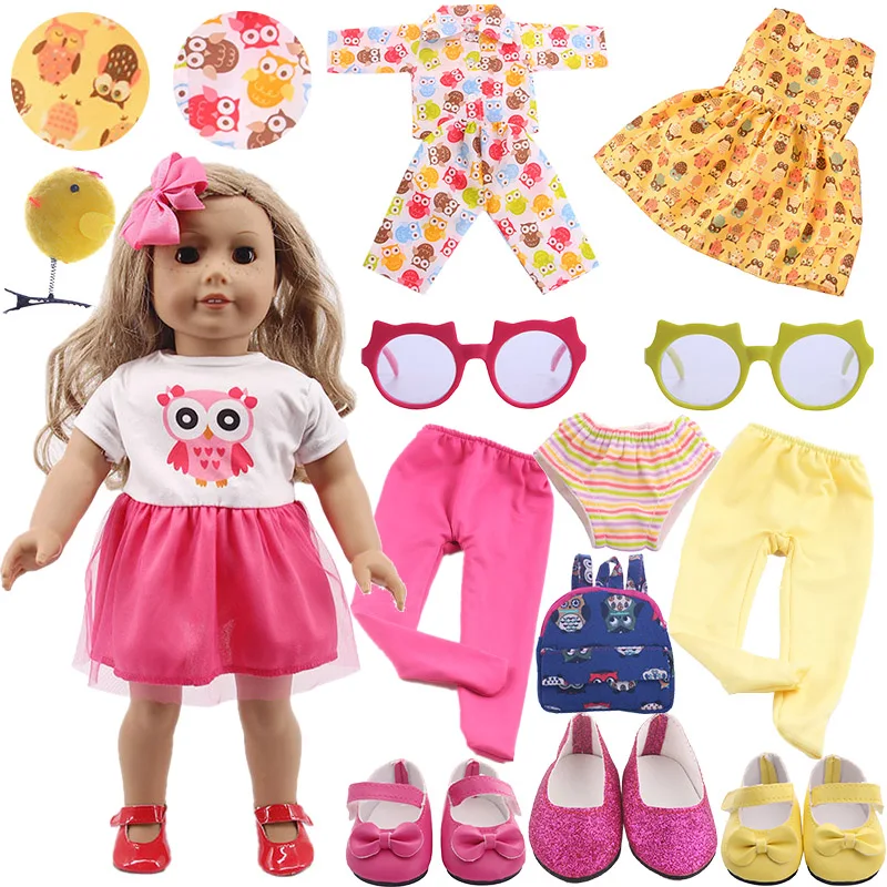 Аксессуары для куклы с рисунком милой совы обувь американской нашего поколения 43