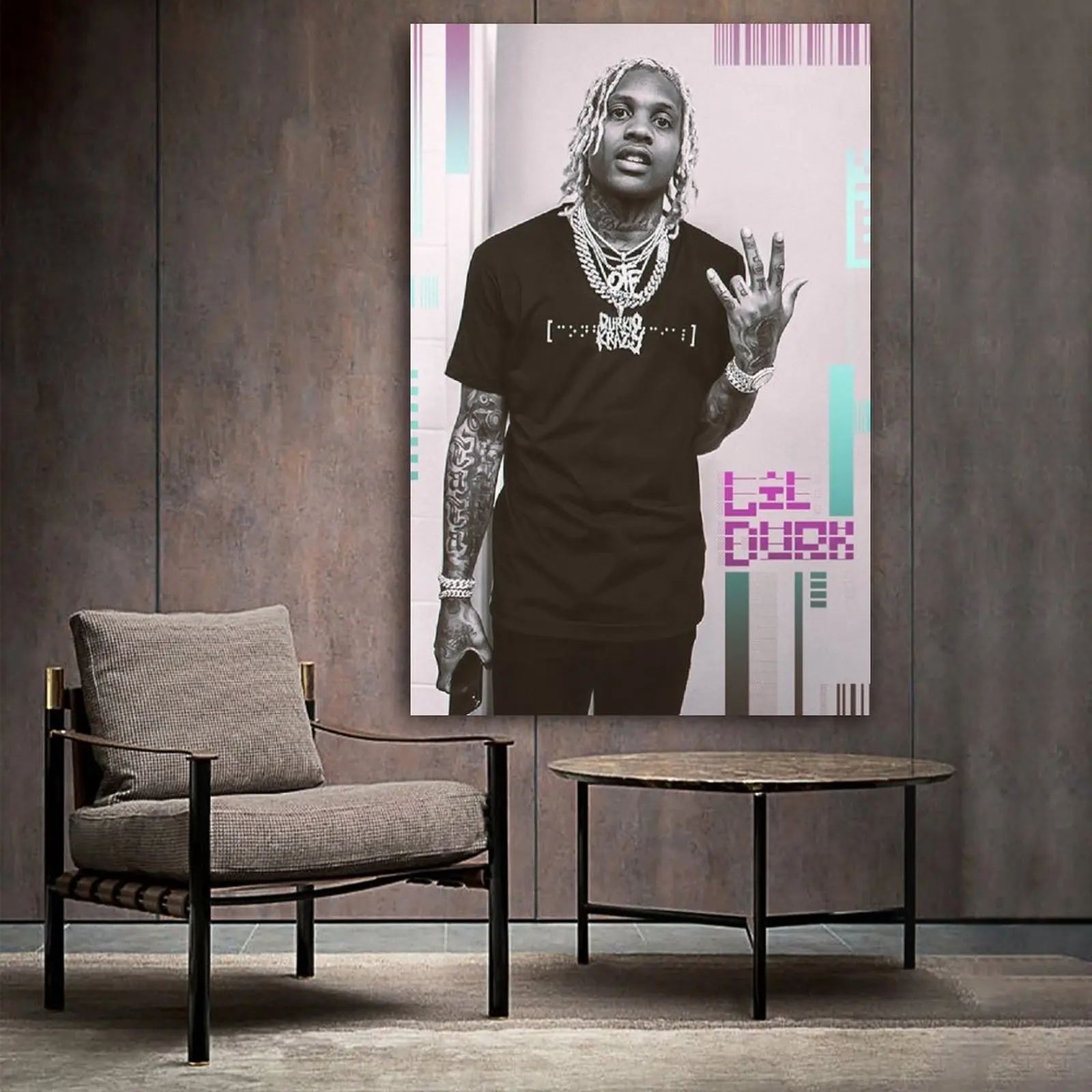 

Lil Durk Rapper, настенный плакат, искусство на холсте, для гостиной, постеры, картина для спальни